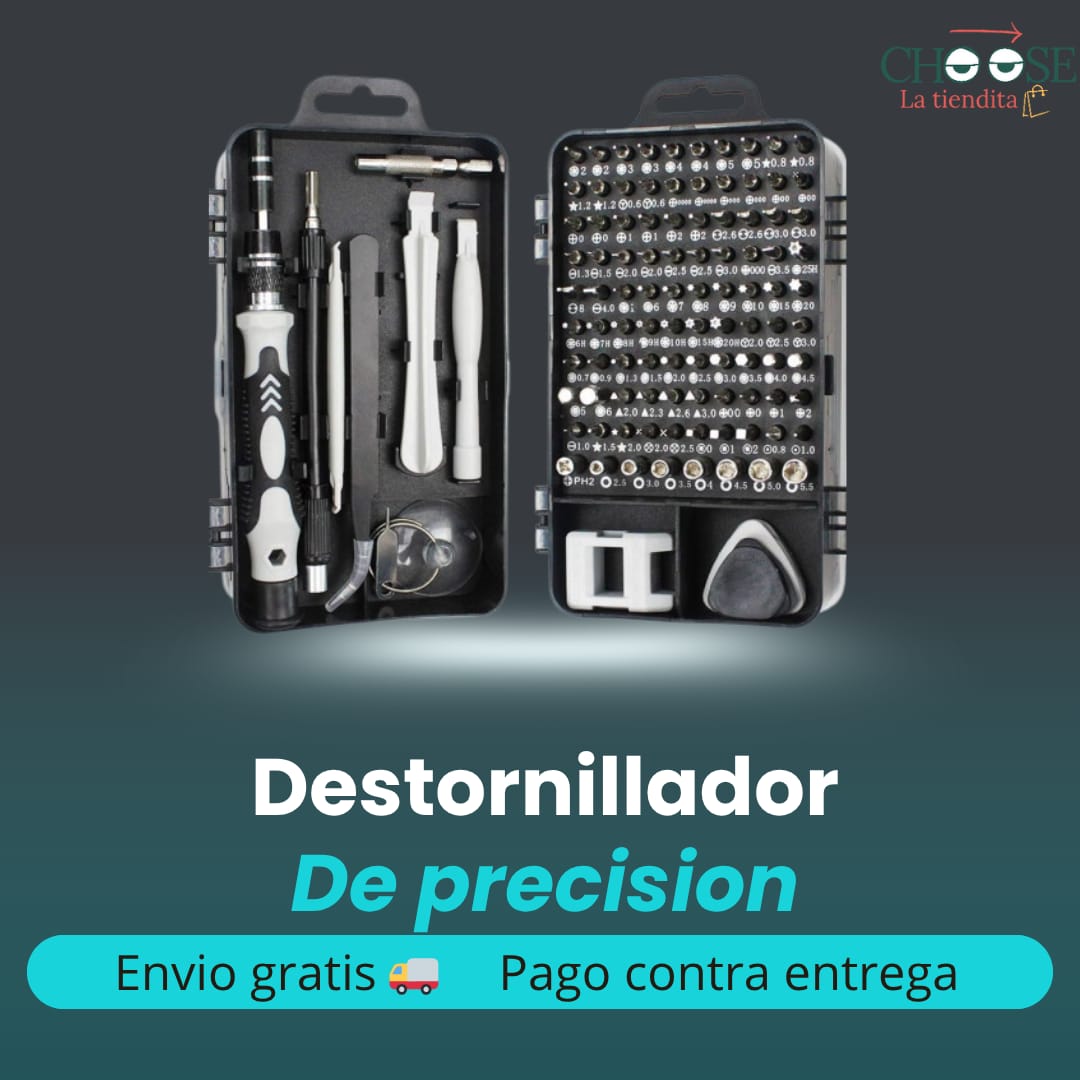DESTORNILLADOR DE PRECISIÓN 115 EN 1, JUEGO DE HERRAMIENTAS DE REPARACIÓN PROFESIONAL MAGNÉTICAS PARA ELECTRÓNICA.