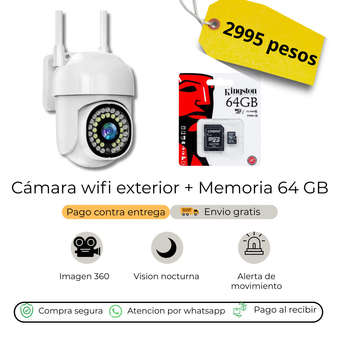 CAMARA WIFI EXTERIOR PTZ JORTAN