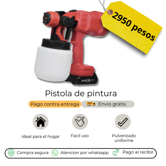 PISTOLA DE PINTURA 2 BATERIAS 48V