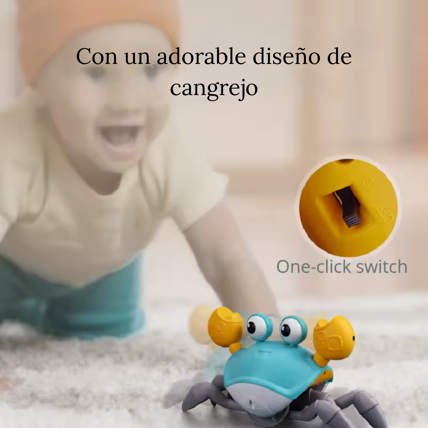 CANGREJO IDEAL PARA MOTIVAR A BEBES EN ETAPA DE GATEO